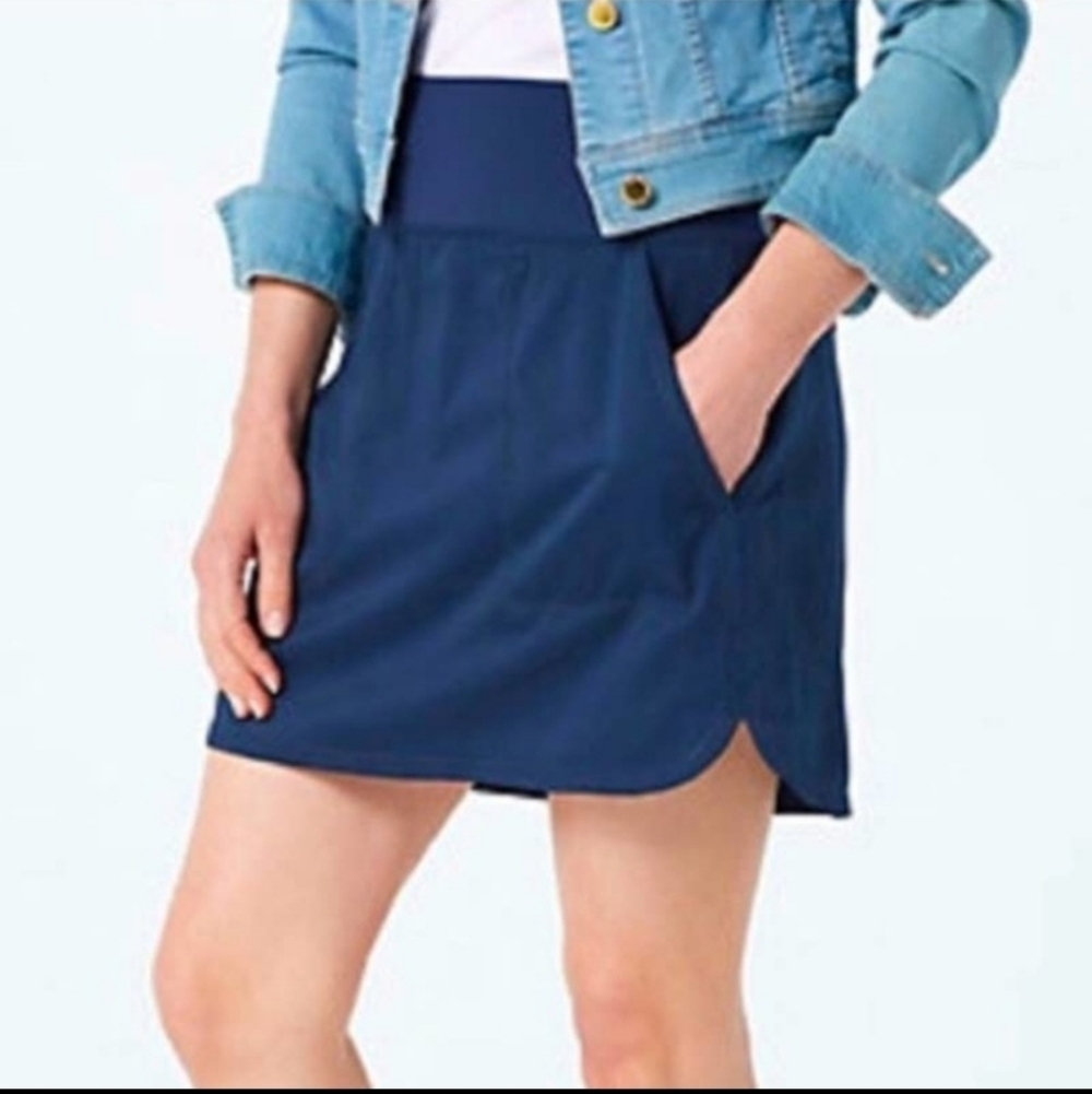 Zuda navy blue skort with pocket plus size 1X